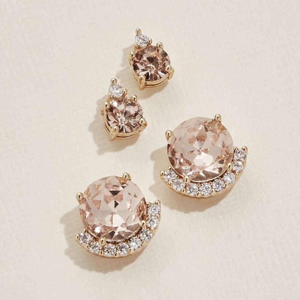 NWT Olive + Piper Blush Coco Earring Set